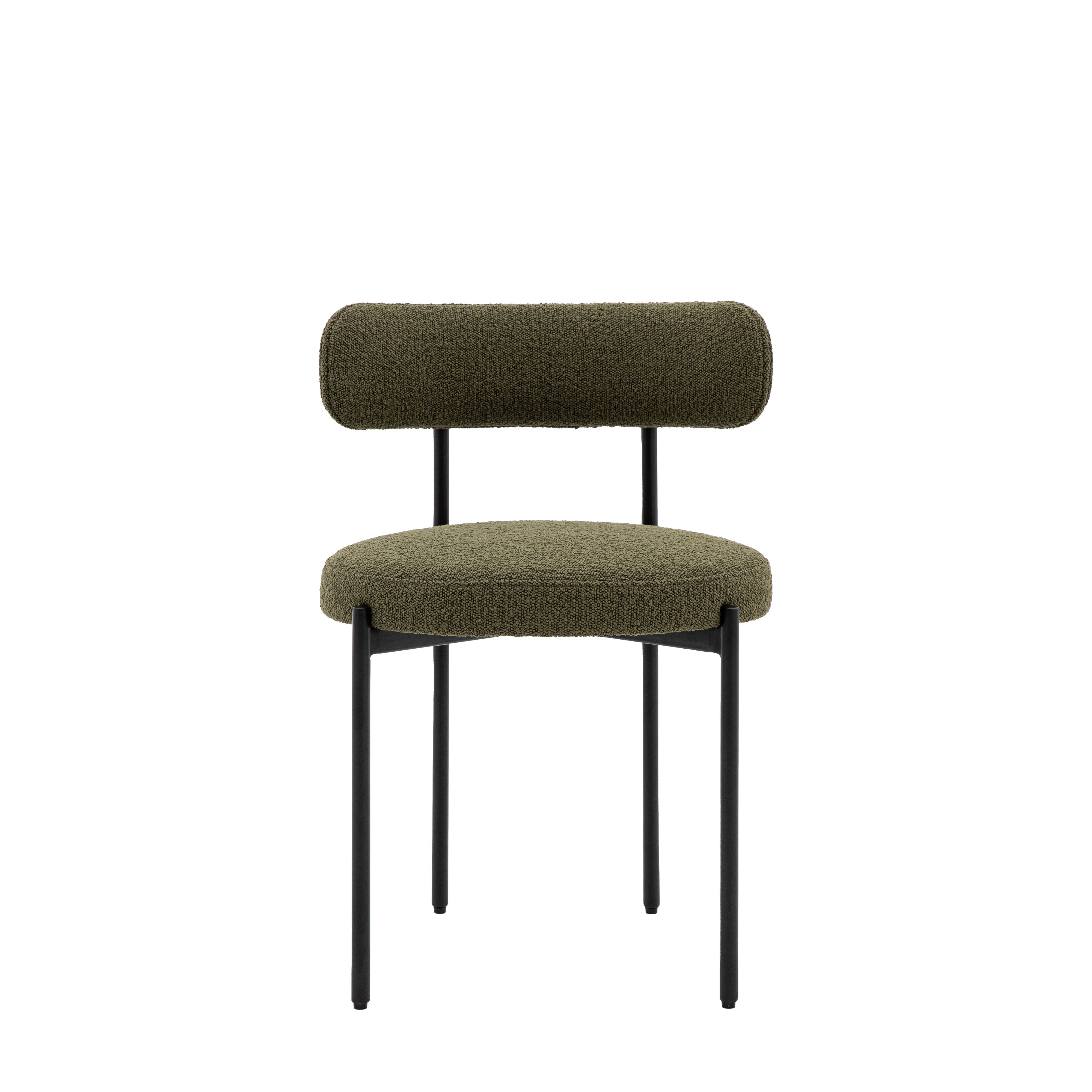 Photos - Chair Set of 2 Mesa Dining , Fabric Green