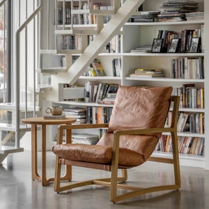 Cedar & Sage Davis Leather Lounge Chair