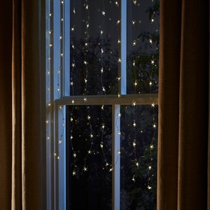 156 Led Star Battery Operated Curtain Lights
