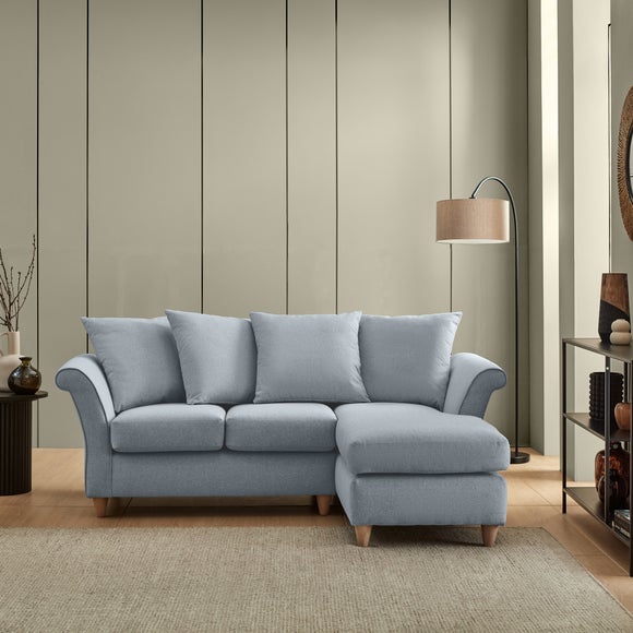 Dixie Corner Chaise Sofa Soft Texture Fabric