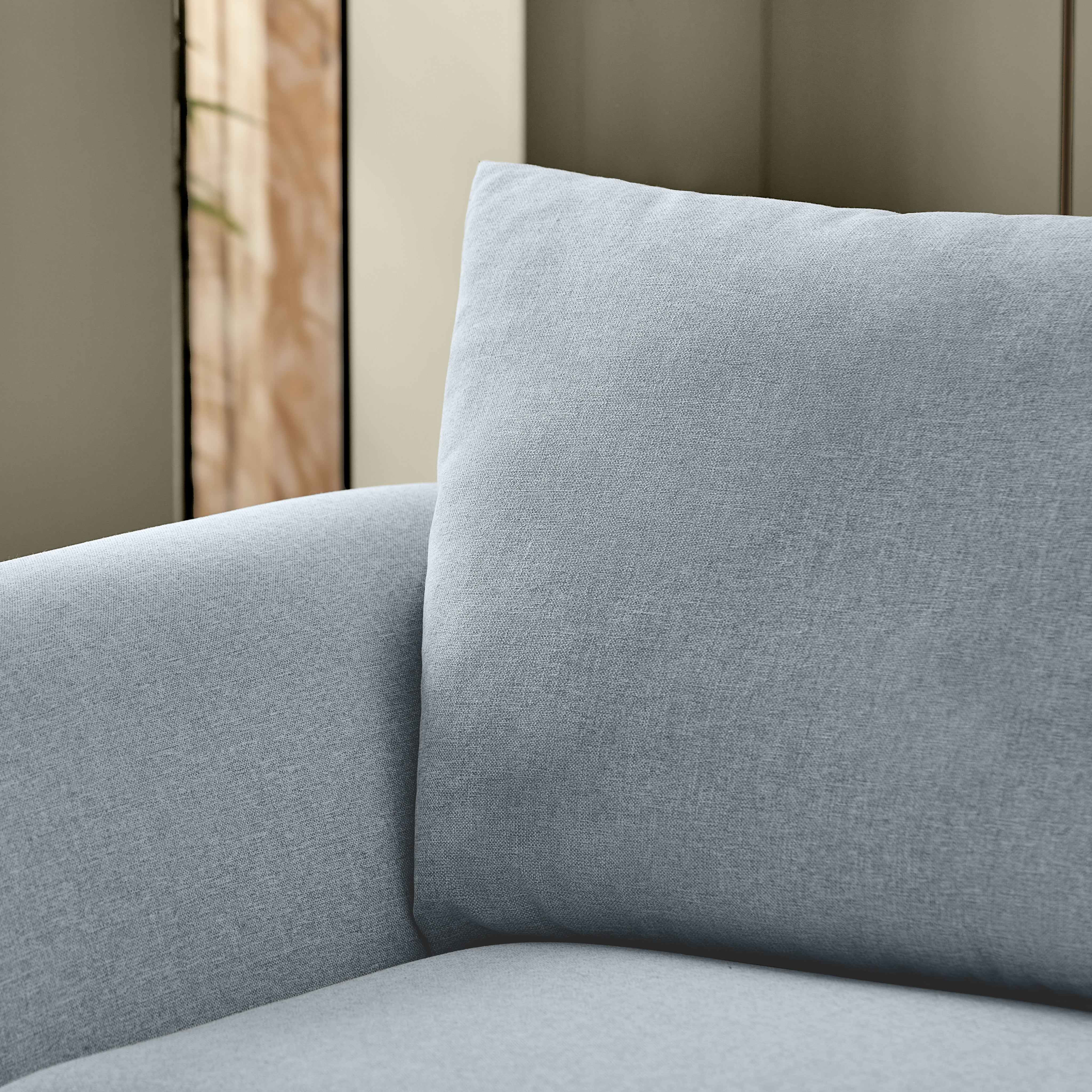 Dixie Armchair, Soft Texture Fabric Denim