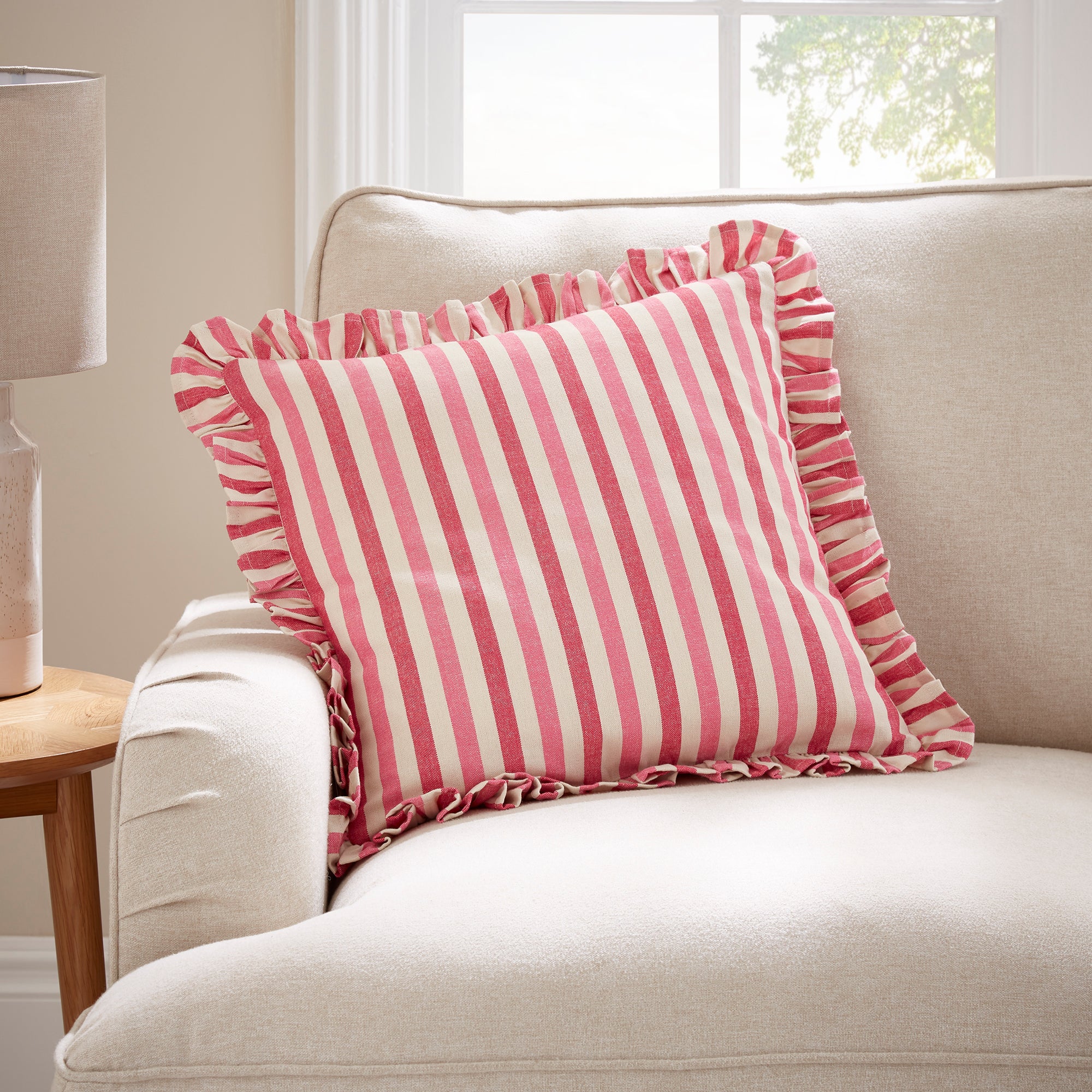Linford Thin Stripe Square Cushion