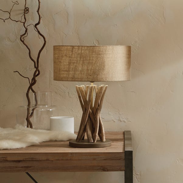 Derna Driftwood and Natural Jute Table Lamp image 1 of 3
