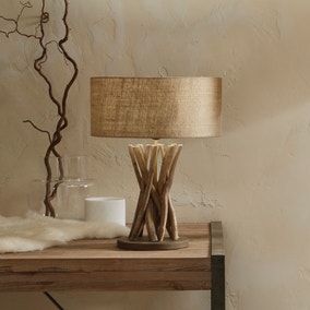 Derna Driftwood and Natural Jute Table Lamp