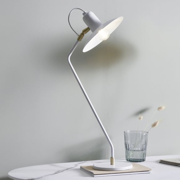 Click to view product details and reviews for Camden Matt White Metal Angle Arm Task Table Lamp.