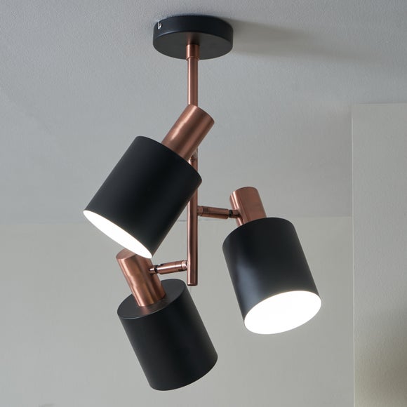 Click to view product details and reviews for Biba 3 Light Semi Flush Ceiling Light.