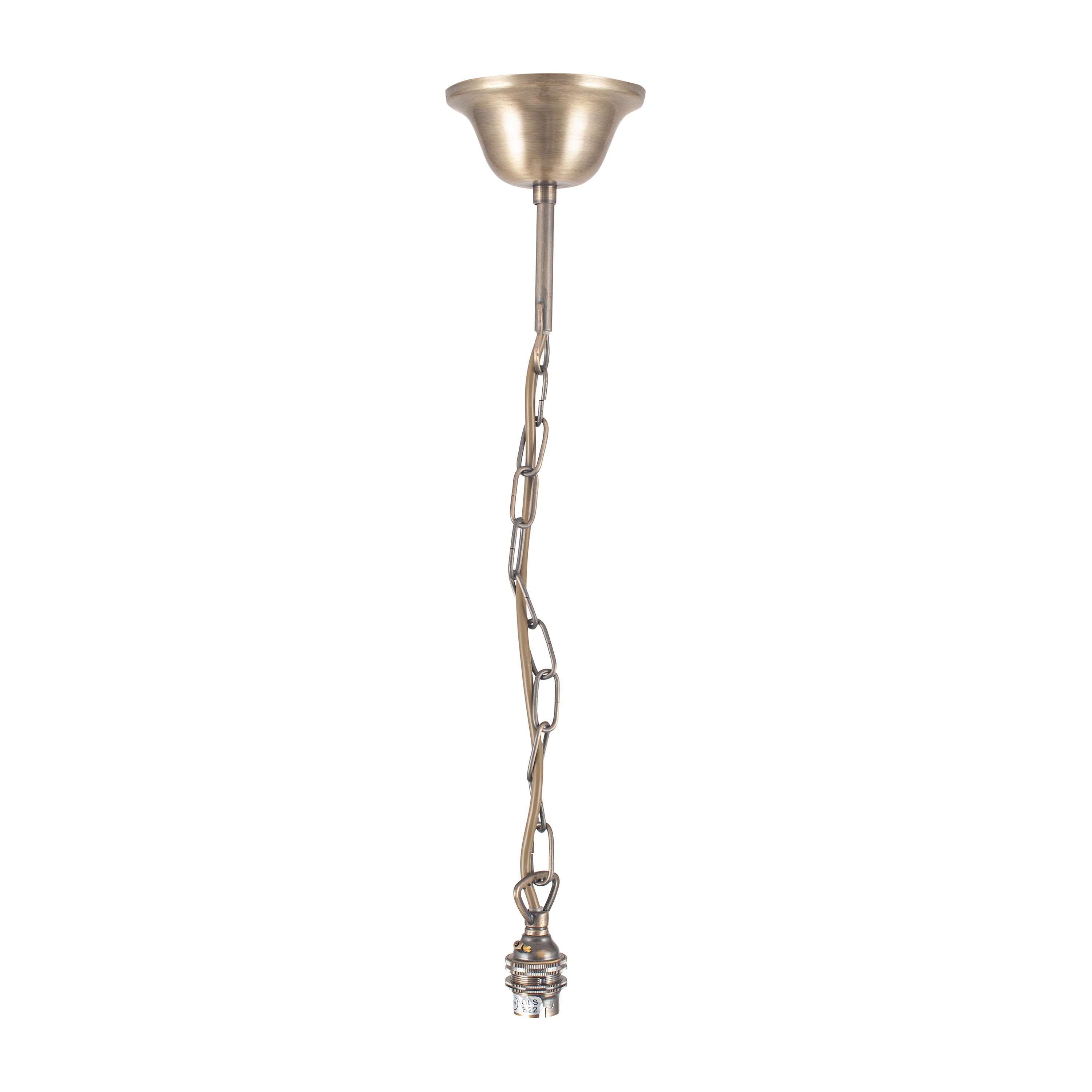 Metal Chain Ceiling Light Antique Brass