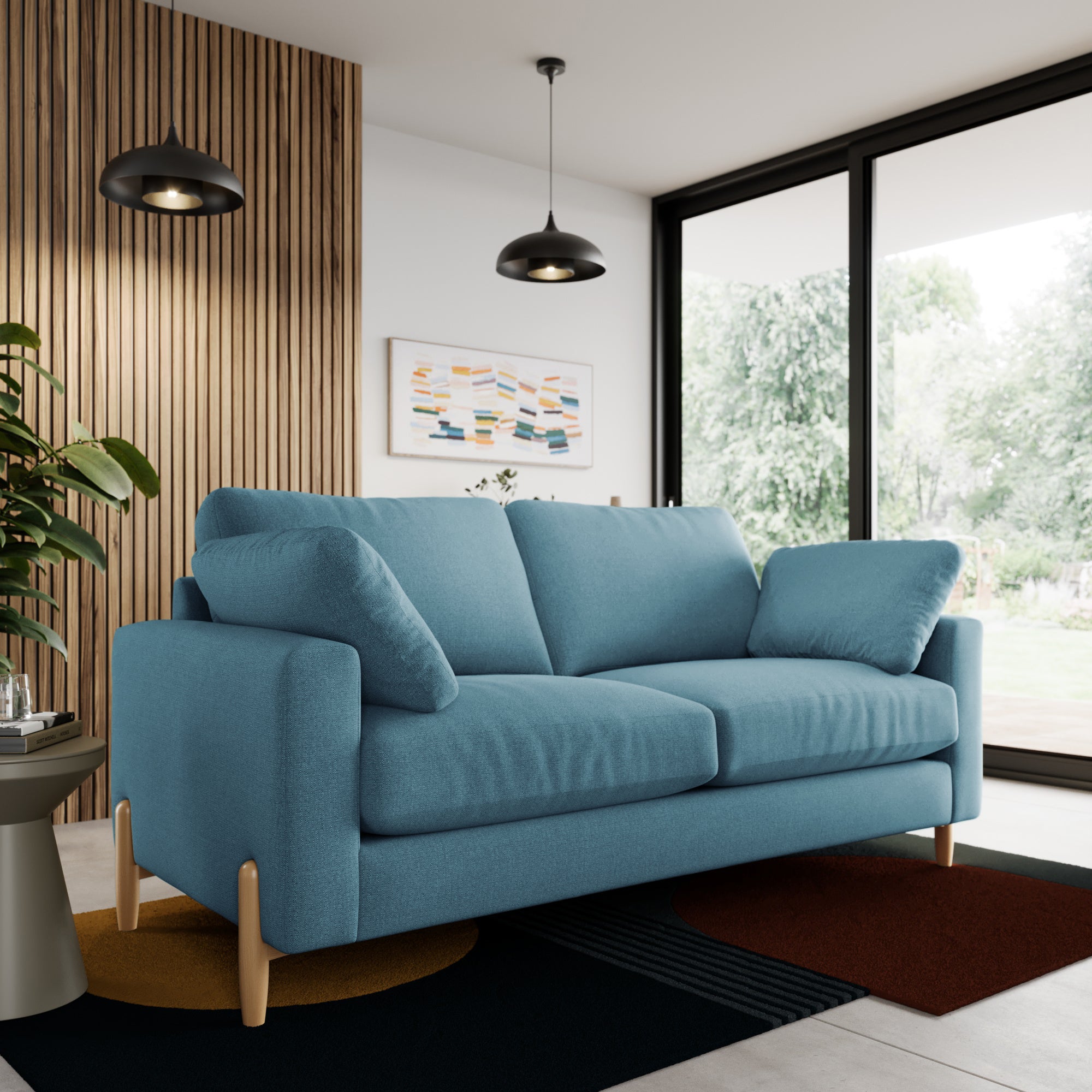 Apollo Weave 3 Seater Sofa Multiweave Teal