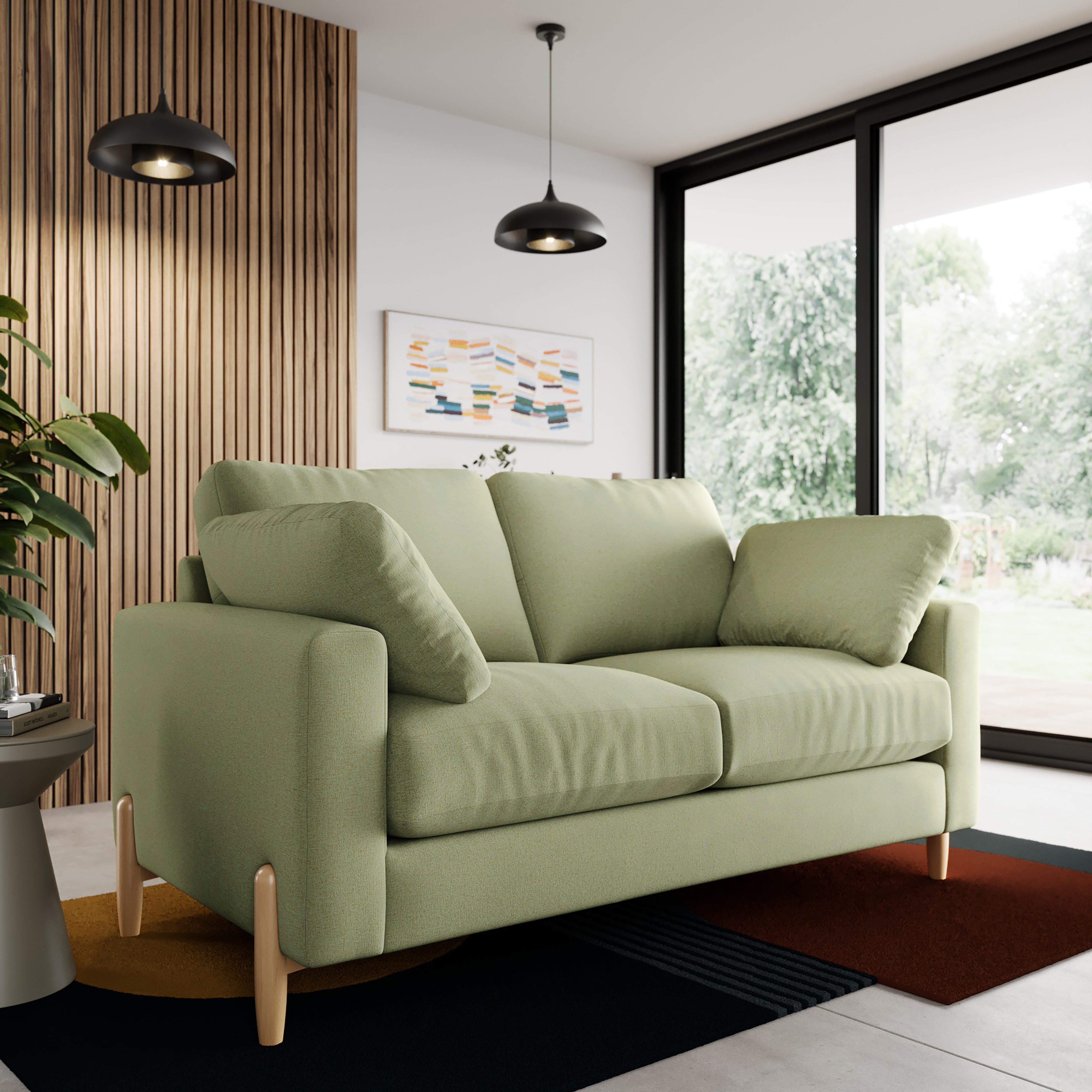 Apollo Weave 2 Seater Sofa Multiweave Soft Green