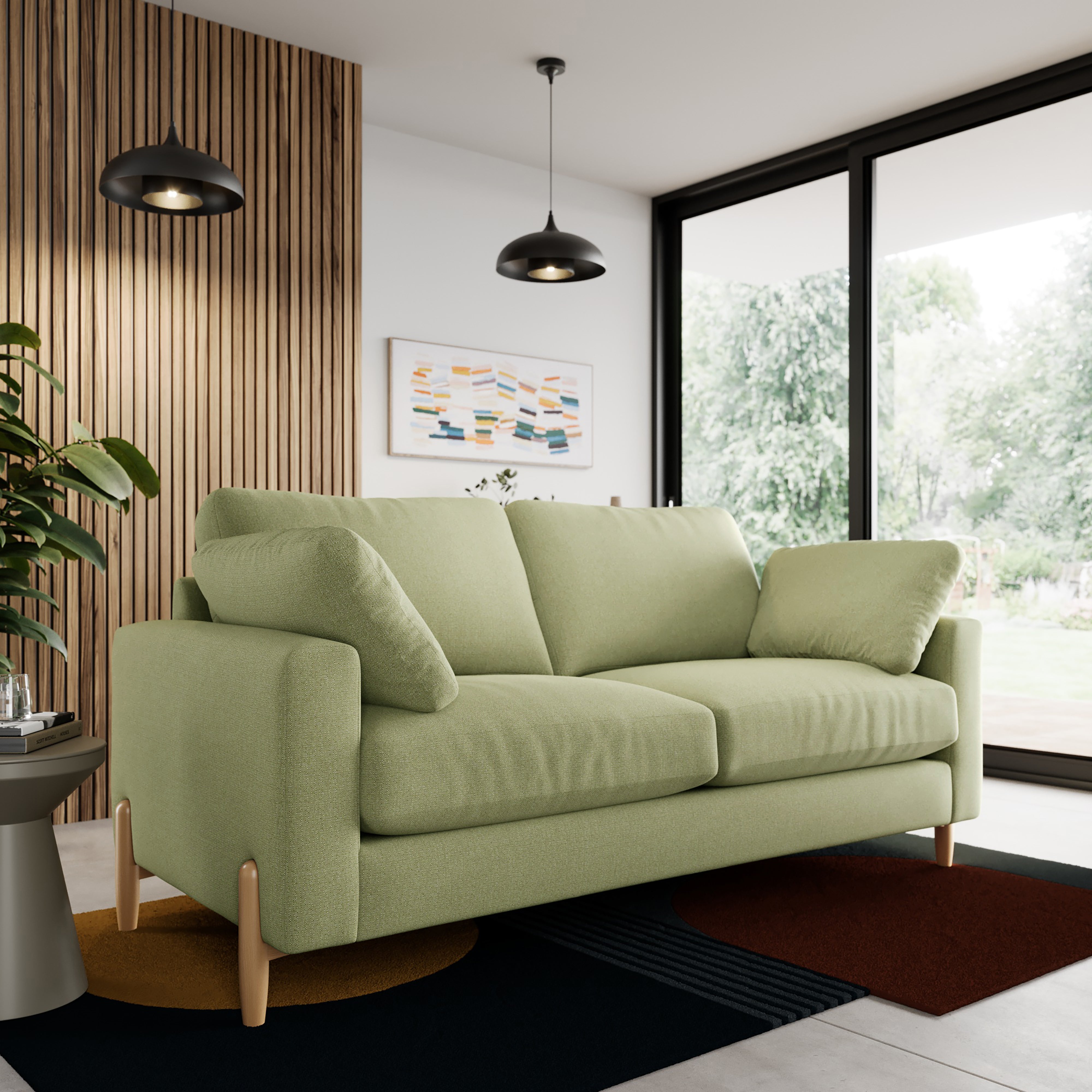 Apollo Weave 3 Seater Sofa Multiweave Soft Green