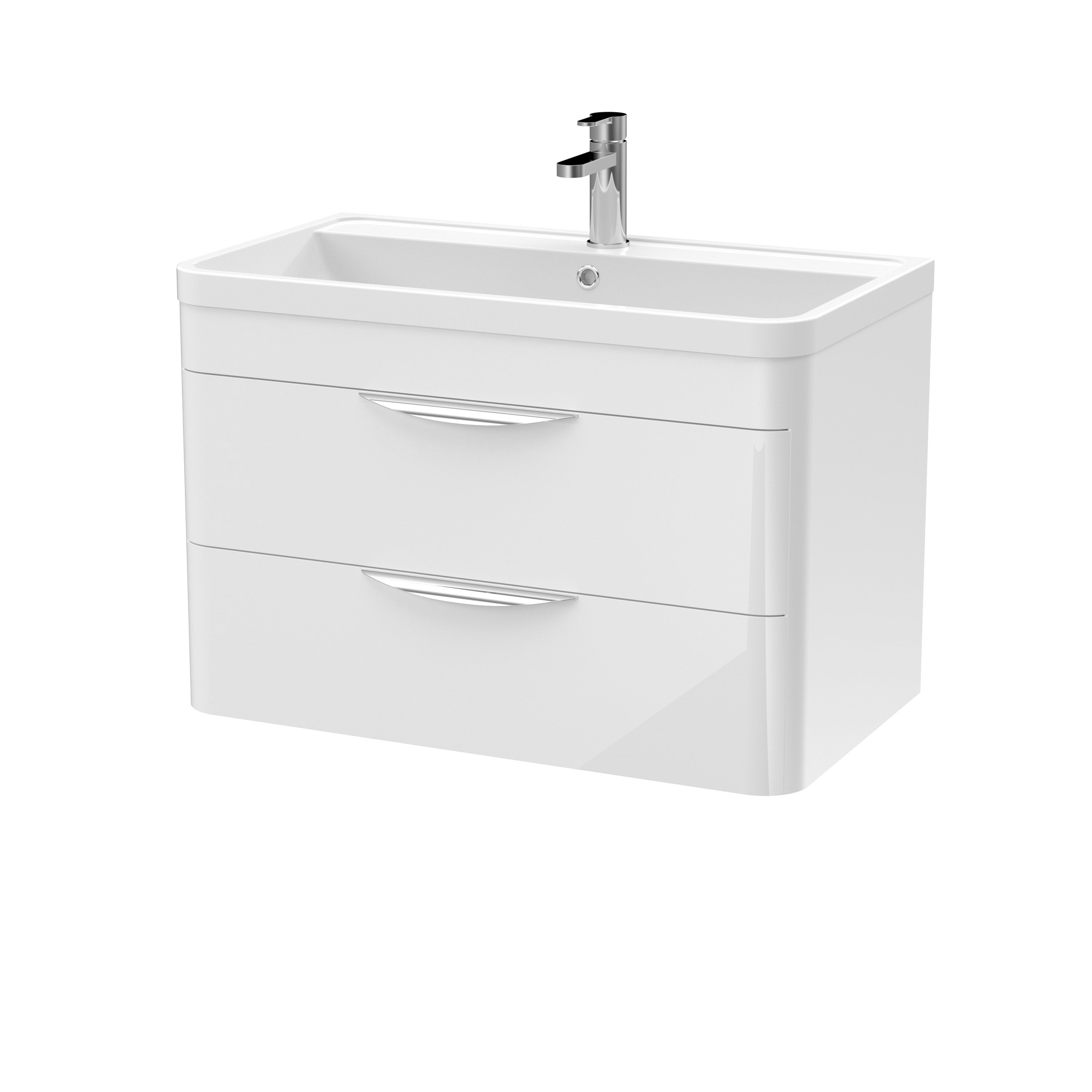 Parade Wall Mounted Vanity Unit with Polymarble Basin