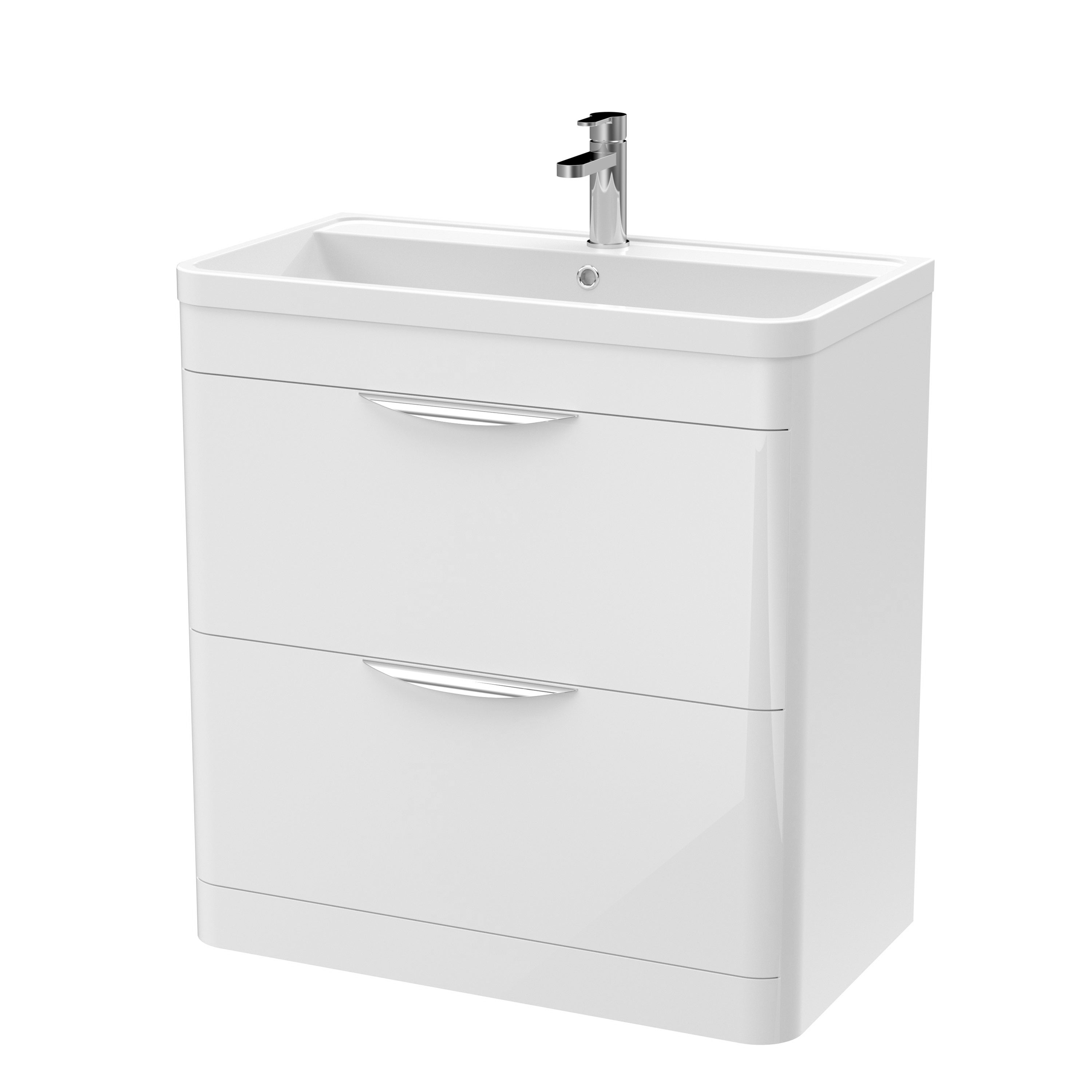 Parade Floor Standing Vanity Unit with Polymarble Basin