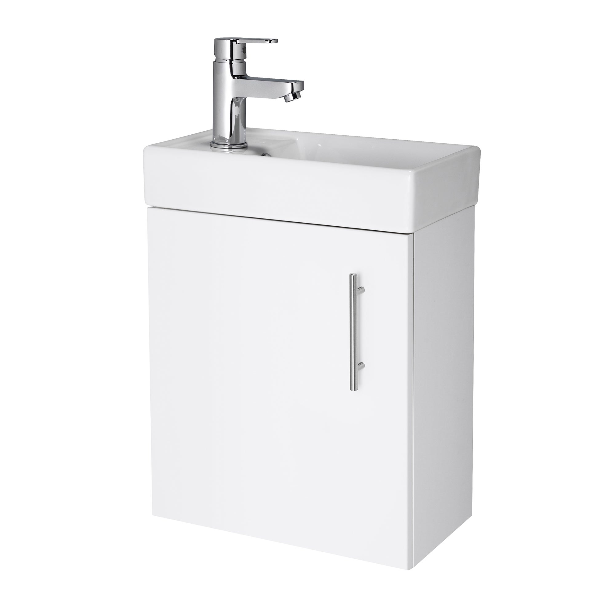 Vault Wall Mounted Vanity Unit with Basin Gloss White