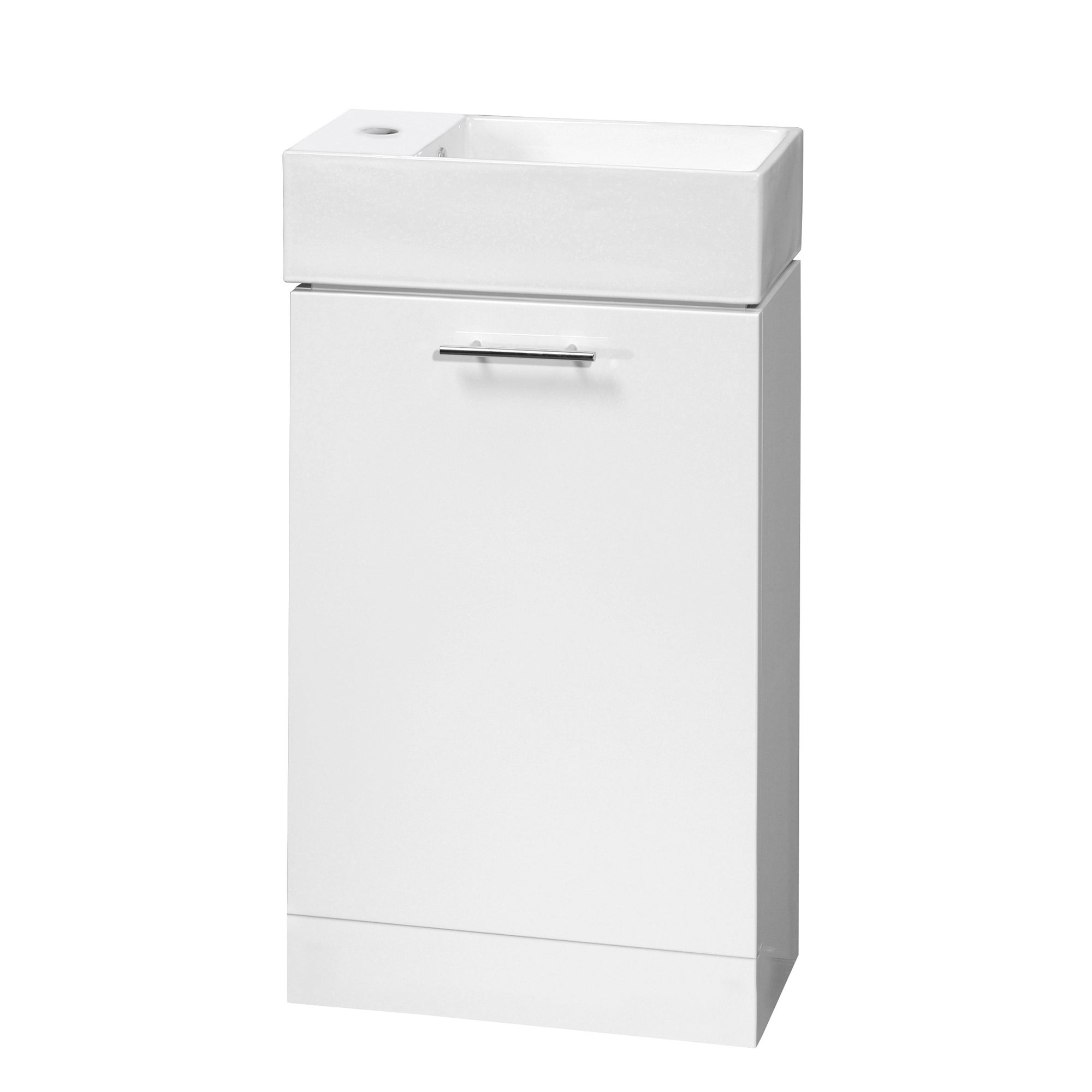 Mayford 1 Door Compact Vanity Unit with Basin Gloss White