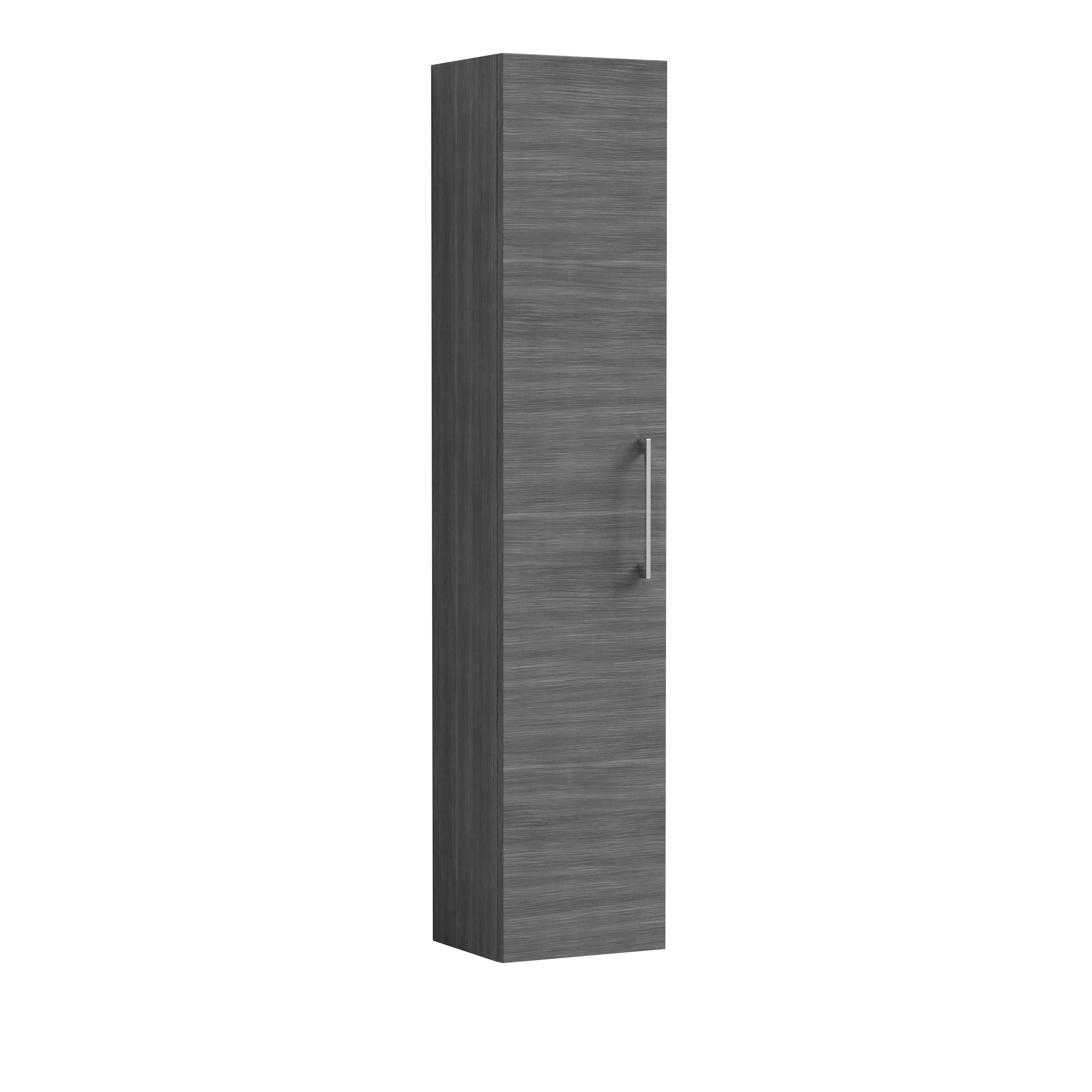 Photos - Bathroom Cabinet Arno Tall Storage Unit Anthracite Woodgrain 