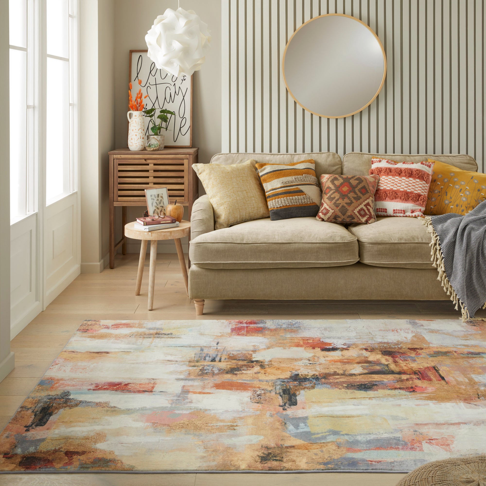 Luxe Washable Rug Multicoloured