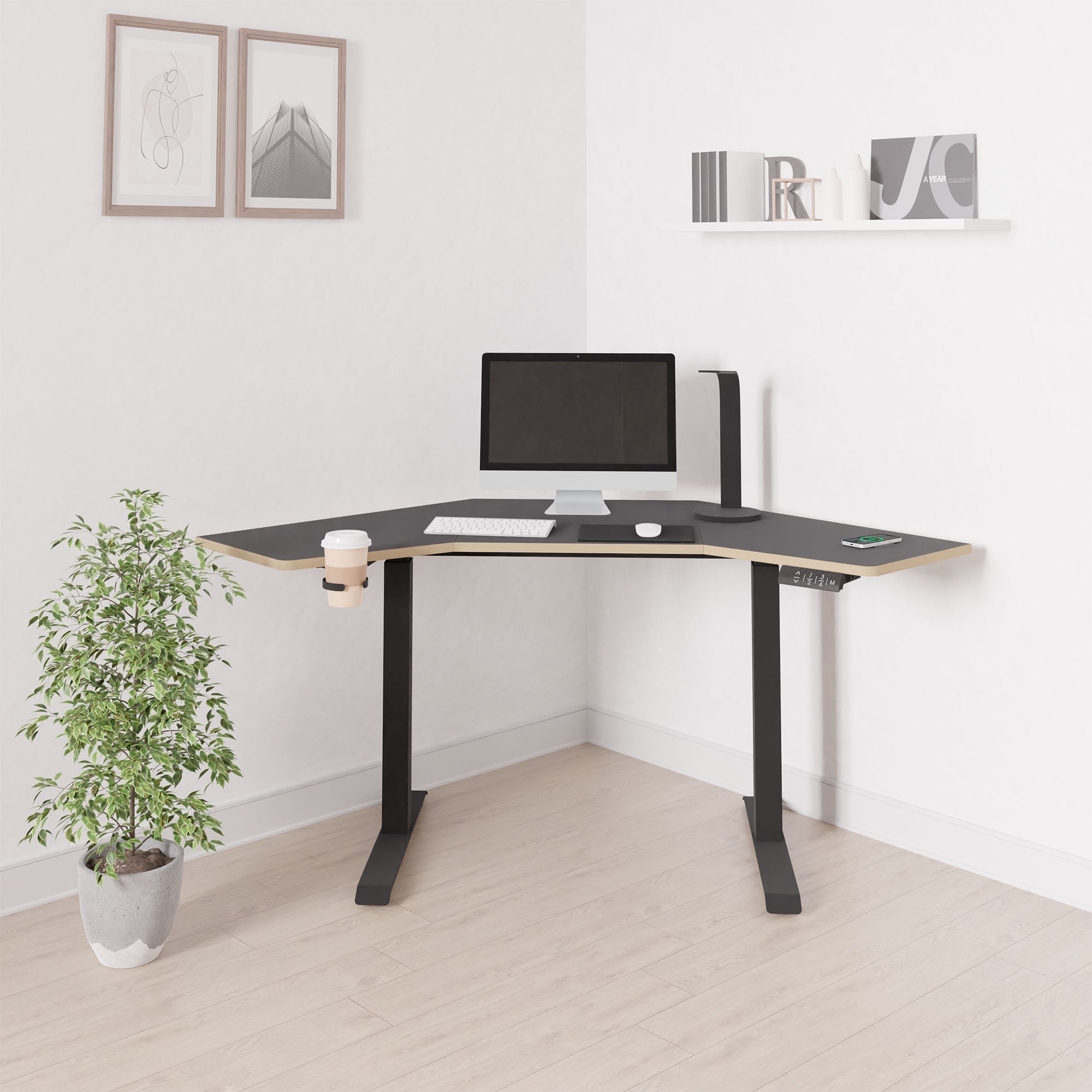 Gino Corner Height Adjustable Desk