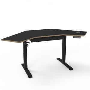 Gino Corner Height Adjustable Desk With Drawer