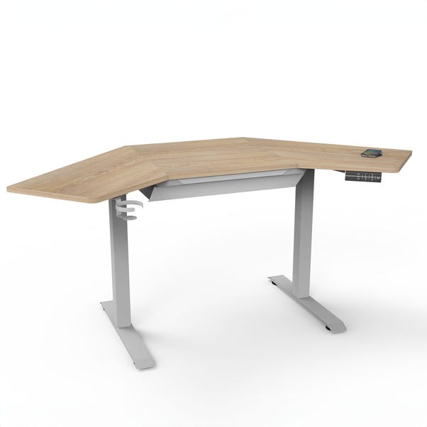 Gino Corner Height Adjustable Desk with Drawer image 1 of 2