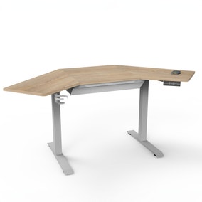 Gino Corner Height Adjustable Desk with Drawer