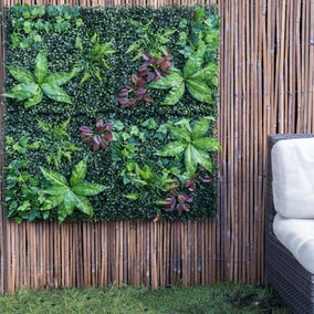 Artificial Mixed Foliage Flower Wall Panel