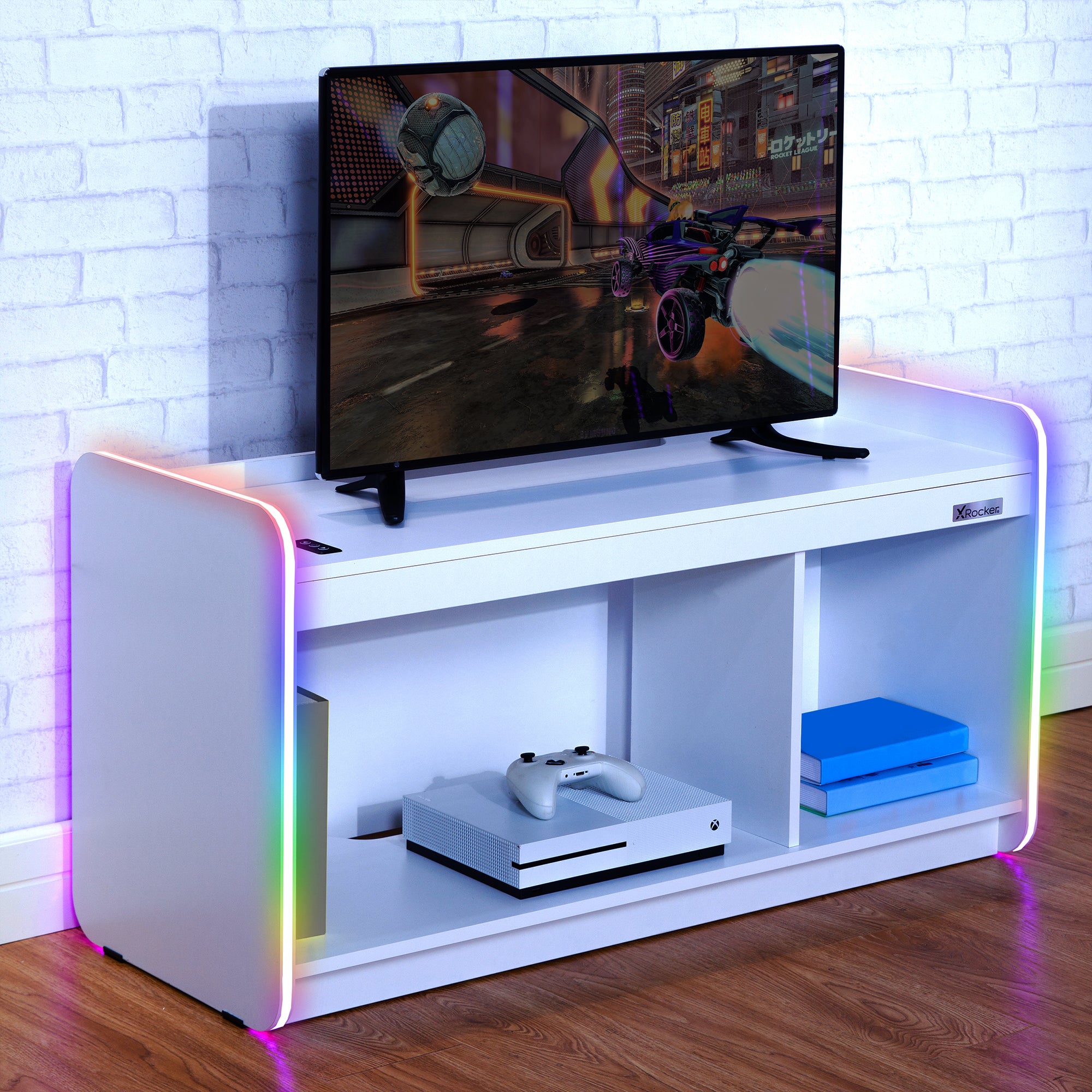 Electra Tv Unit For Tvs Up To 42 With Led Lights White