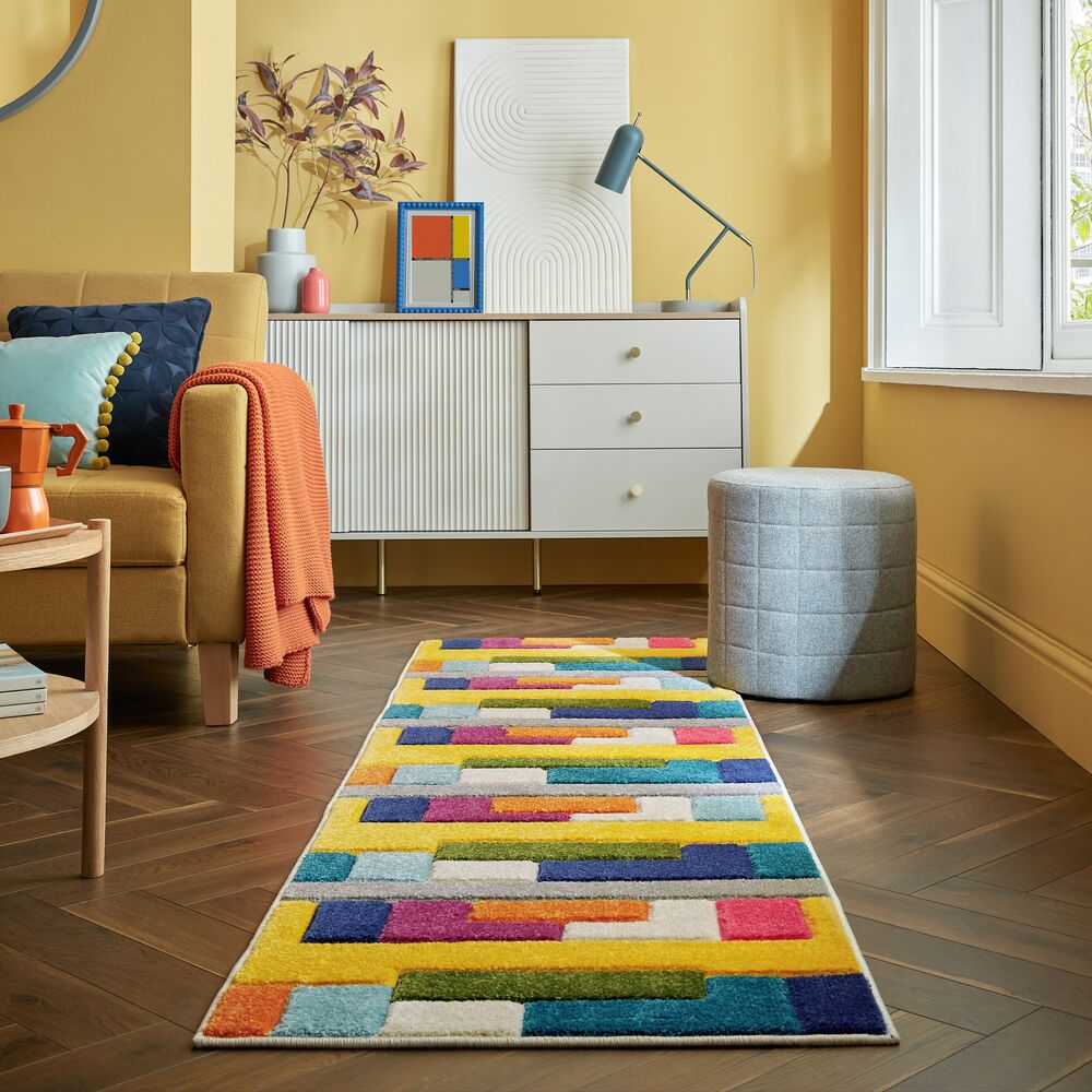 Mambo Patchwork Stripe Runner Multicoloured