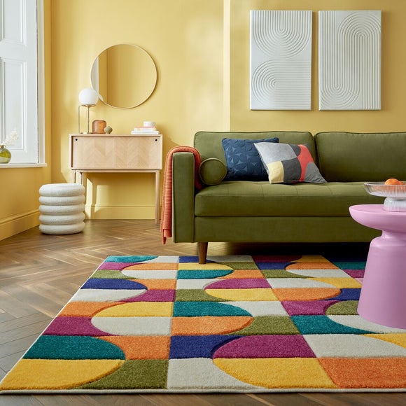 Chacha Checkerboard Rug Multicoloured