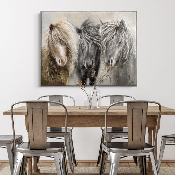 Cedar & Sage Windswept Ponies Framed Canvas image 1 of 3