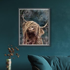 Cedar & Sage Dougie Highland Longhorn Cow Framed Print