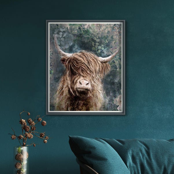 Cedar & Sage Dougal Highland Longhorn Cow Framed Print image 1 of 3