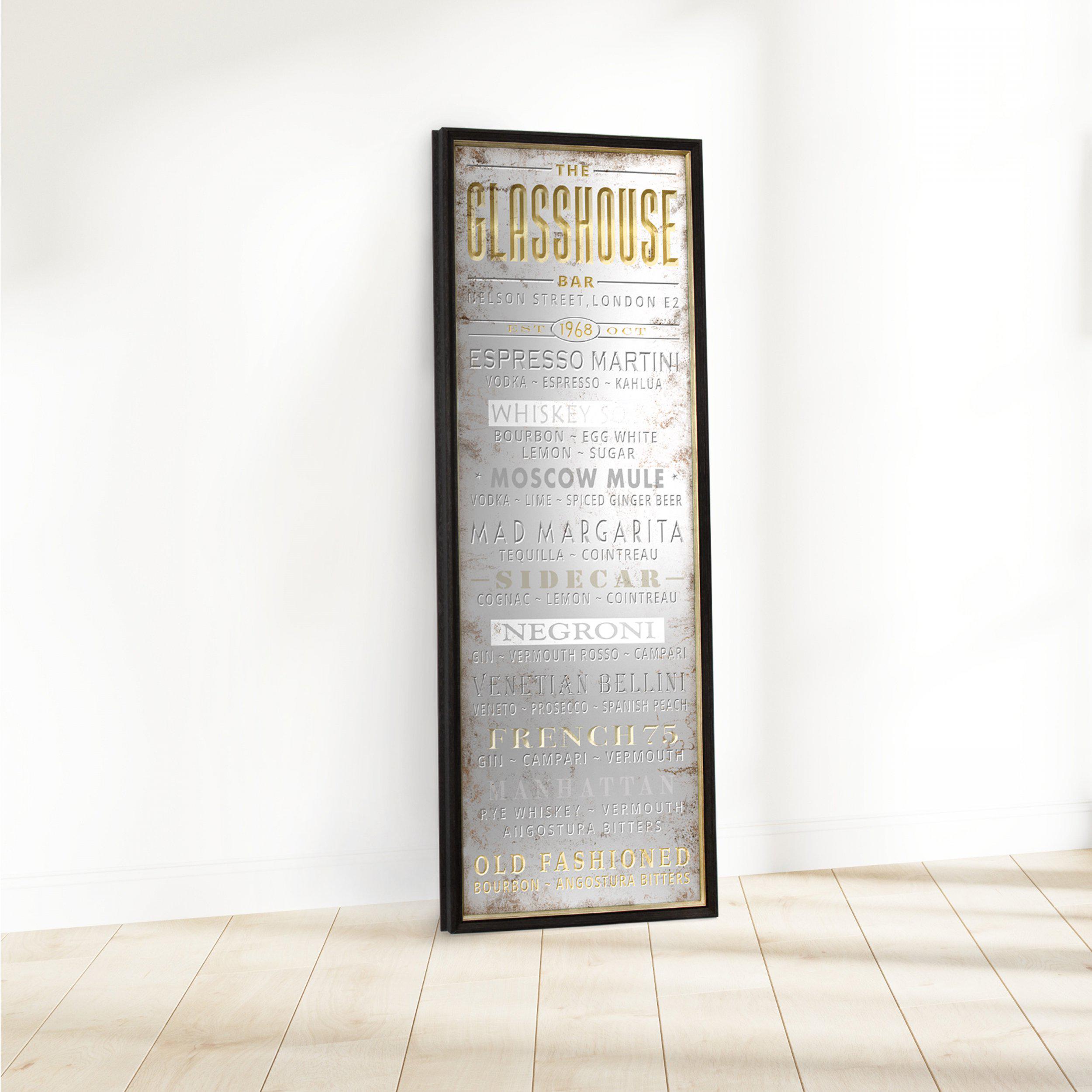 Cedar Sage Glasshouse Framed Mirror Print Gold