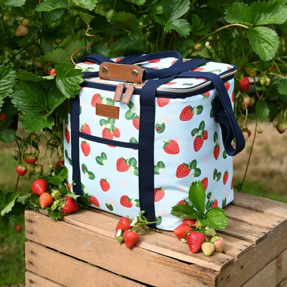 Strawberries Cream Insulated 20 Litre Family Sized Picnic Cool Bag