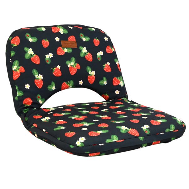 Strawberries & Cream 5 Position Fold Flat Picnic Chair with Carry Handle image 1 of 1