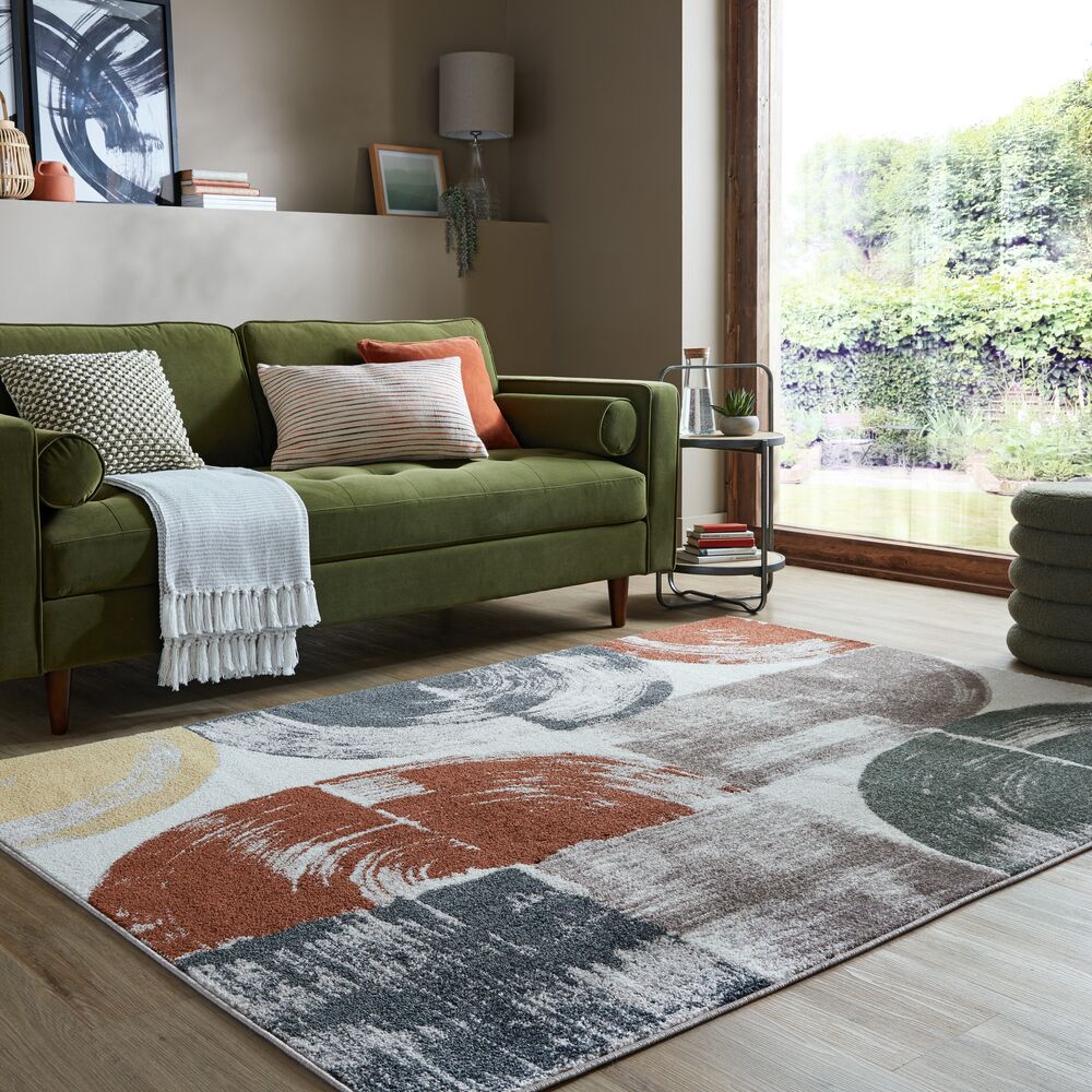 Geometric Shapes Rug Natural