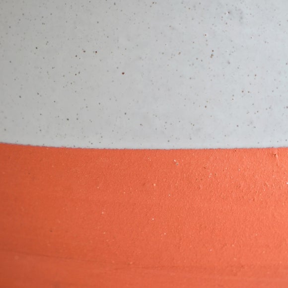 Runde Vase Mit Doppelrand, Ø 50 Cm, Terrakotta Matt – Aus Wetterfestem Kunstharz