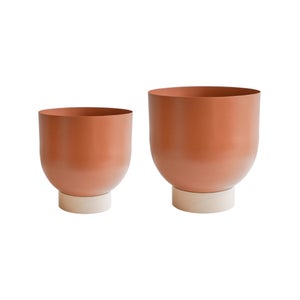 Set Of 2 Austin Dual Metal Plant Pots