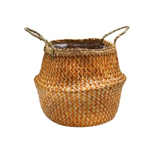 Seagrass Chevron Lined Basket