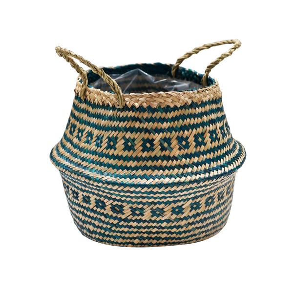 Seagrass Tribal Lined Basket image 1 of 5
