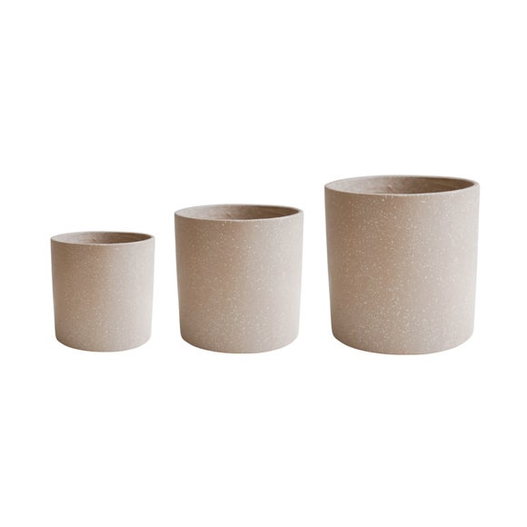 Set Of 3 Valetta Terrazzo Plant Pots