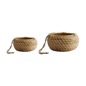 Set Of 2 Seagrass Hanging Plant Pots