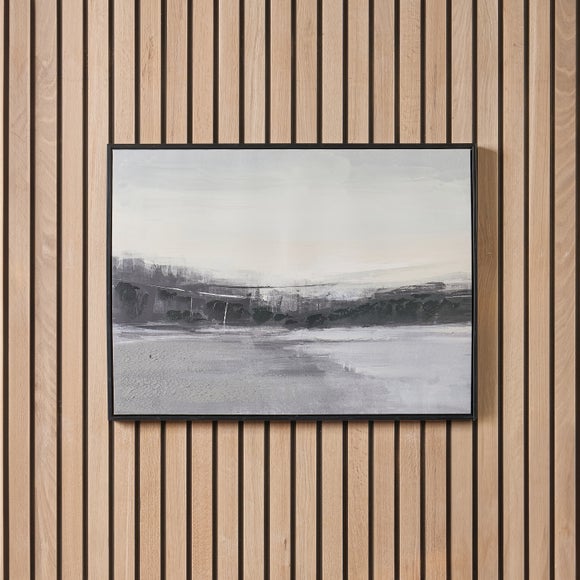View Monochrome Landscape Framed Canvas View Monochrome Landscape Framed Canvas