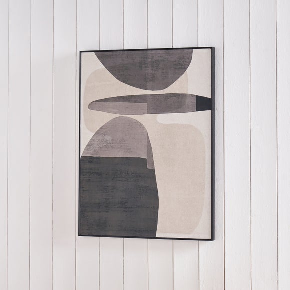 View Monochrome Ovals Natural Framed Canvas View Monochrome Ovals Natural Framed Canvas
