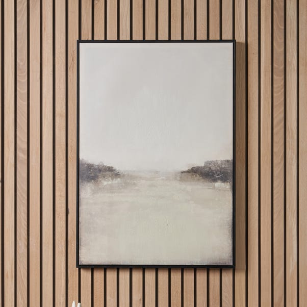 Grey and White Abstract Framed Canvas image 1 of 5