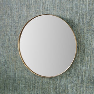 Slim Frame Round Wall Mirror