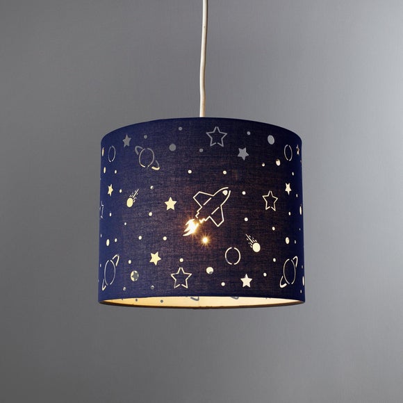 Space Laser Cut Glow In The Dark Lamp Shade