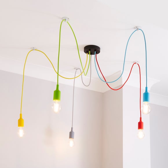 Click to view product details and reviews for Rainbow Flex 5 Light Spider Ceiling Light.