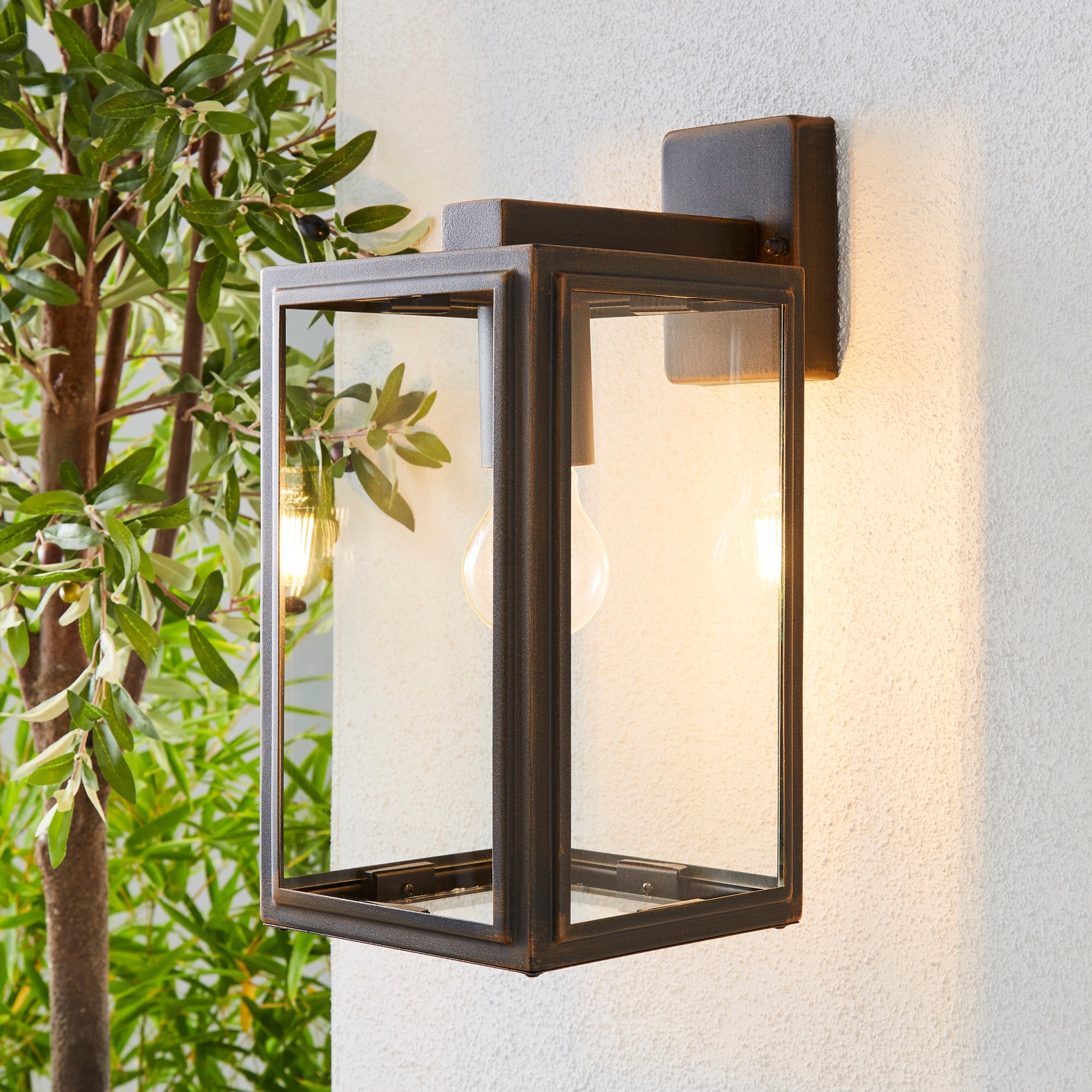 London Industrial Outdoor Wall Light Bronze