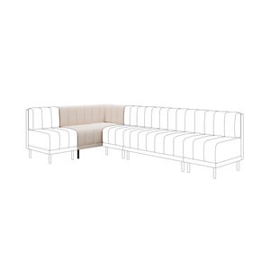 Amali Corner Dining Bench- Textured Weave
