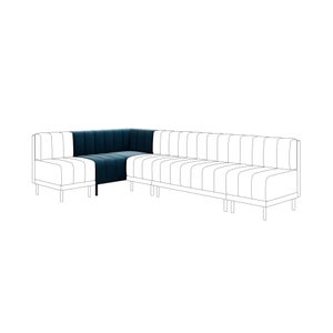 Amali Corner Dining Bench- Matte Plush Velvet